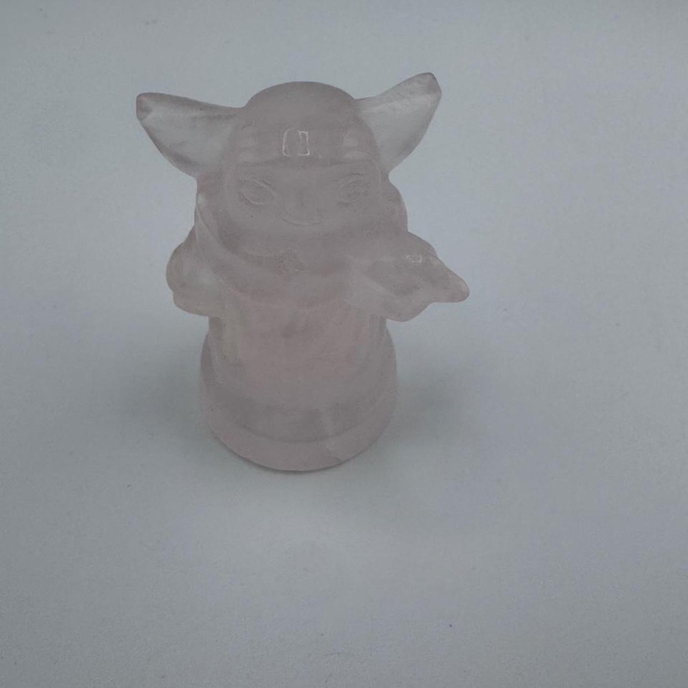 Rose quartz Yoda figurine Crystal